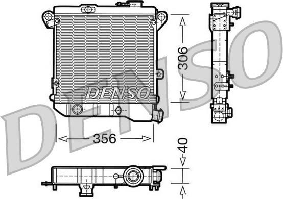 Denso DRM04001 - Радиатор, охлаждение двигателя avtokuzovplus.com.ua