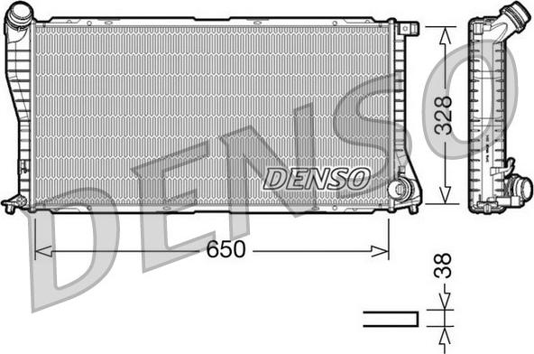 Denso DRM05002 - Радіатор, охолодження двигуна autocars.com.ua