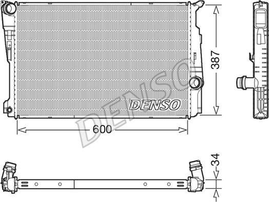 Denso DRM05006 - Радіатор, охолодження двигуна autocars.com.ua