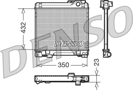Denso DRM05013 - Радіатор, охолодження двигуна autocars.com.ua