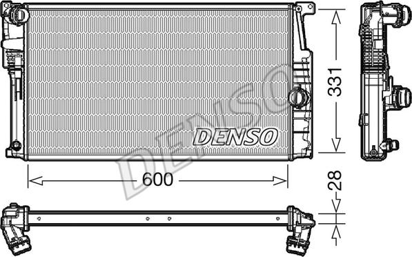 Denso DRM05014 - Радіатор, охолодження двигуна autocars.com.ua