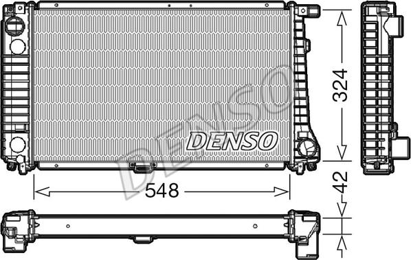 Denso DRM05016 - Радиатор, охлаждение двигателя avtokuzovplus.com.ua