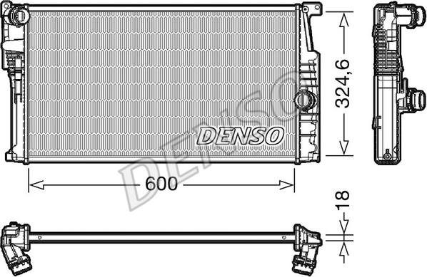 Denso DRM05017 - Радиатор, охлаждение двигателя autodnr.net