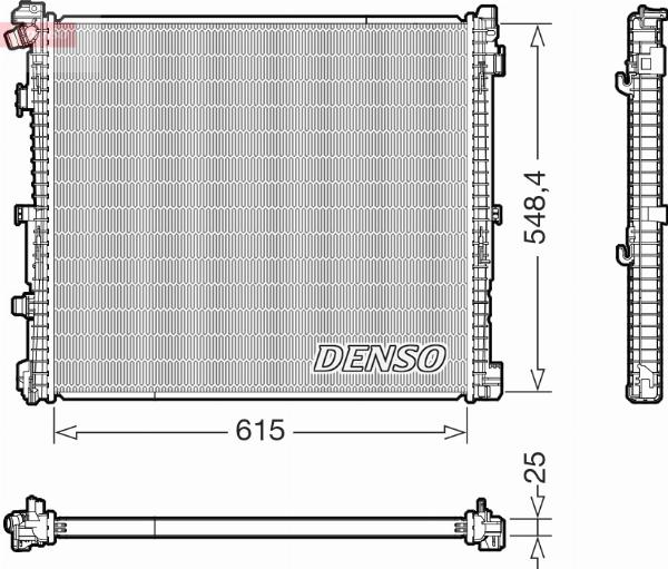 Denso DRM05018 - Радіатор, охолодження двигуна autocars.com.ua