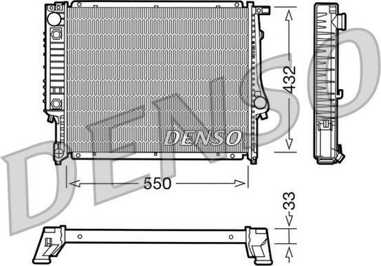 Denso DRM05020 - Радіатор, охолодження двигуна autocars.com.ua