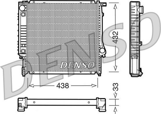 Denso DRM05021 - Радіатор, охолодження двигуна autocars.com.ua