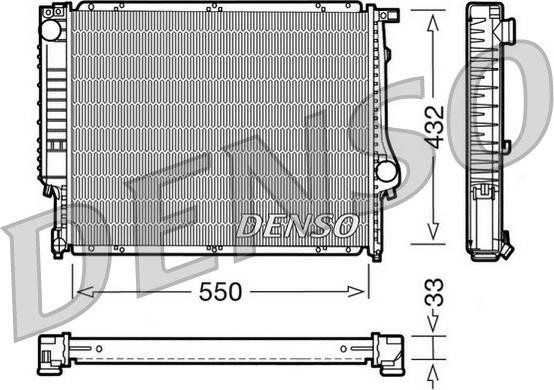 Denso DRM05023 - Радиатор, охлаждение двигателя avtokuzovplus.com.ua