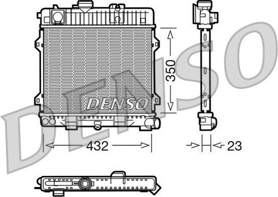 Denso DRM05024 - Радіатор, охолодження двигуна autocars.com.ua