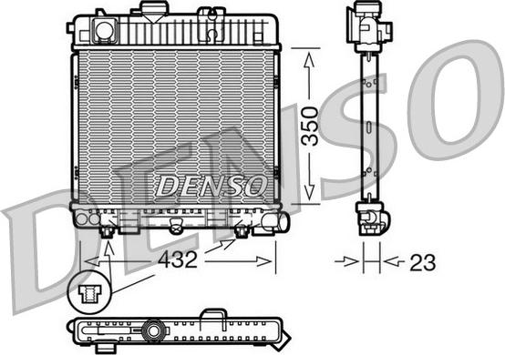 Denso DRM05025 - Радиатор, охлаждение двигателя autodnr.net
