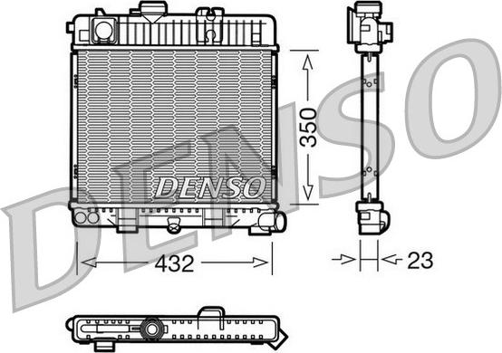 Denso DRM05026 - Радиатор, охлаждение двигателя autodnr.net