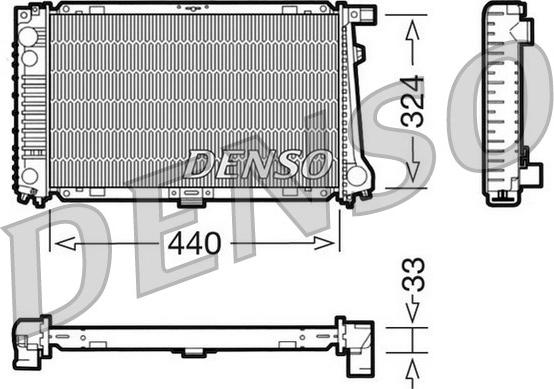 Denso DRM05032 - Радіатор, охолодження двигуна autocars.com.ua