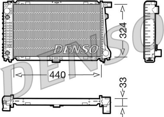 Denso DRM05033 - Радіатор, охолодження двигуна autocars.com.ua