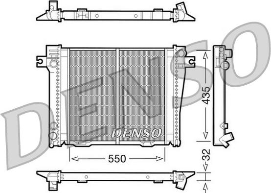 Denso DRM05036 - Радіатор, охолодження двигуна autocars.com.ua