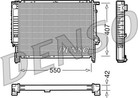 Denso DRM05039 - Радіатор, охолодження двигуна autocars.com.ua