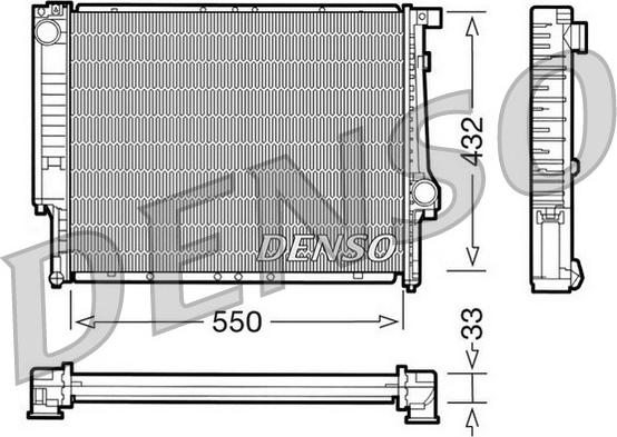 Denso DRM05041 - Радиатор, охлаждение двигателя avtokuzovplus.com.ua