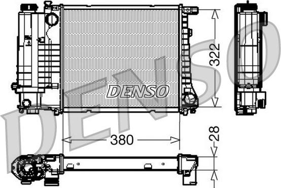 Denso DRM05044 - Радиатор, охлаждение двигателя avtokuzovplus.com.ua