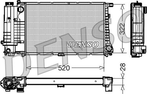 Denso DRM05045 - Радіатор, охолодження двигуна autocars.com.ua