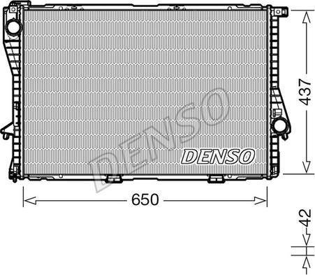 Denso DRM05048 - Радіатор, охолодження двигуна autocars.com.ua