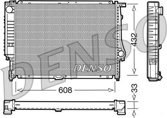 Denso DRM05052 - Радиатор, охлаждение двигателя autodnr.net