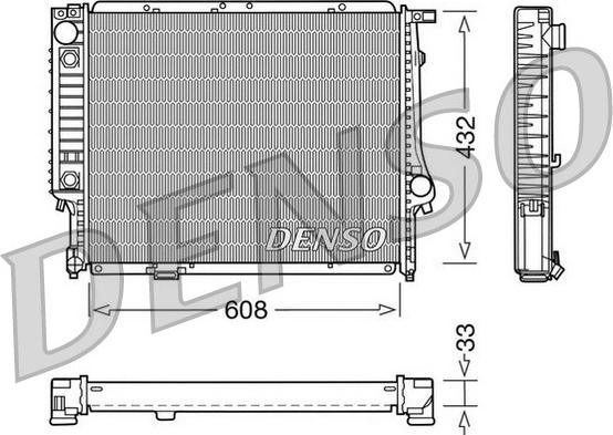 Denso DRM05053 - Радіатор, охолодження двигуна autocars.com.ua