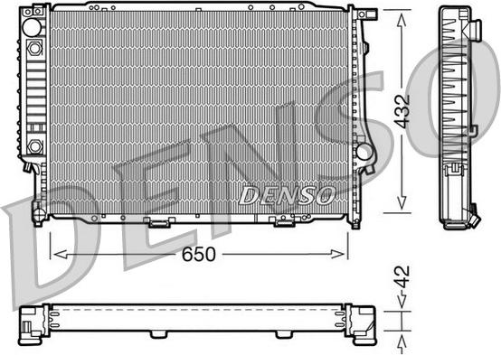 Denso DRM05054 - Радіатор, охолодження двигуна autocars.com.ua