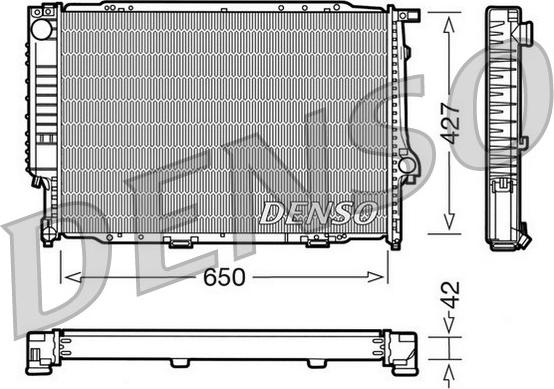 Denso DRM05056 - Радіатор, охолодження двигуна autocars.com.ua