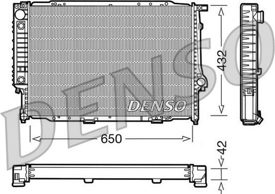 Denso DRM05057 - Радіатор, охолодження двигуна autocars.com.ua