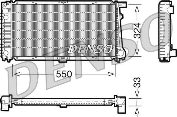 Denso DRM05058 - Радіатор, охолодження двигуна autocars.com.ua