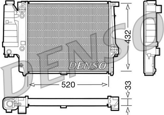 Denso DRM05060 - Радіатор, охолодження двигуна autocars.com.ua