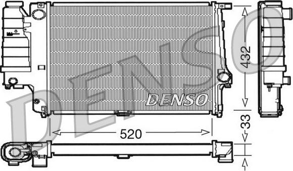 Denso DRM05063 - Радіатор, охолодження двигуна autocars.com.ua