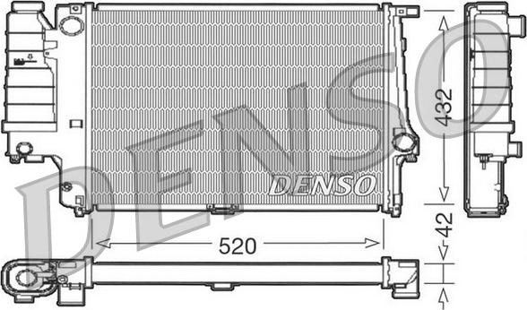 Denso DRM05064 - Радіатор, охолодження двигуна autocars.com.ua