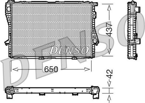 Denso DRM05068 - Радіатор, охолодження двигуна autocars.com.ua