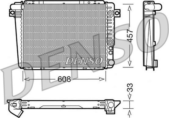 Denso DRM05071 - Радіатор, охолодження двигуна autocars.com.ua