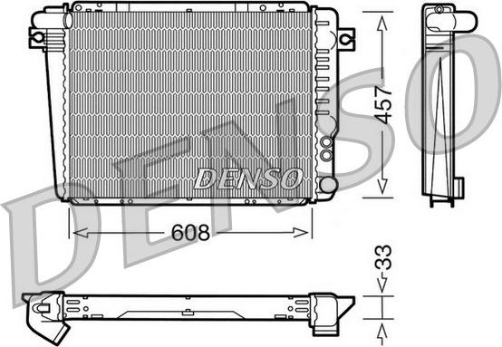 Denso DRM05072 - Радіатор, охолодження двигуна autocars.com.ua