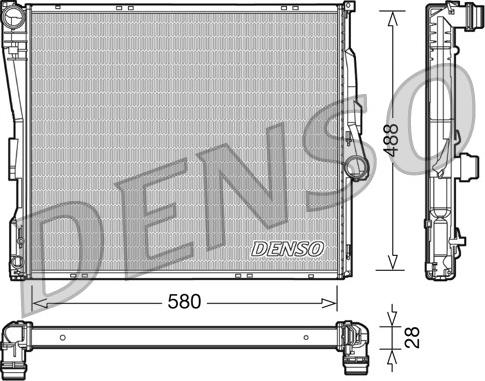 Denso DRM05090 - Радиатор, охлаждение двигателя avtokuzovplus.com.ua