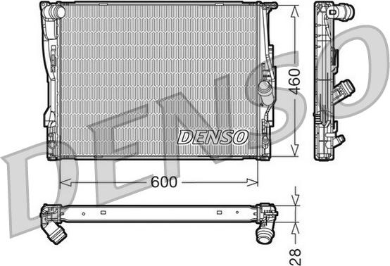 Denso DRM05110 - Радіатор, охолодження двигуна autocars.com.ua