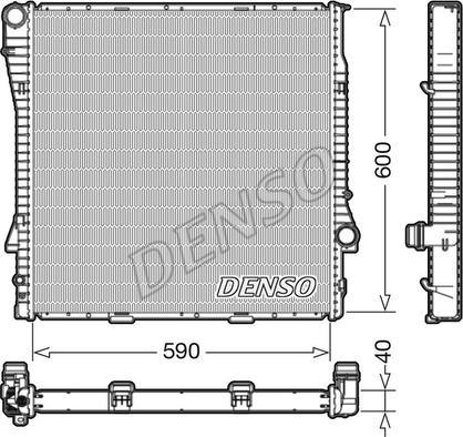 Denso DRM05112 - Радіатор, охолодження двигуна autocars.com.ua