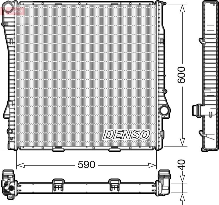 Denso DRM05112 - Радіатор, охолодження двигуна autocars.com.ua