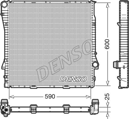 Denso DRM05113 - Радіатор, охолодження двигуна autocars.com.ua