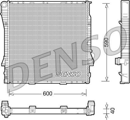 Denso DRM05114 - Радіатор, охолодження двигуна autocars.com.ua