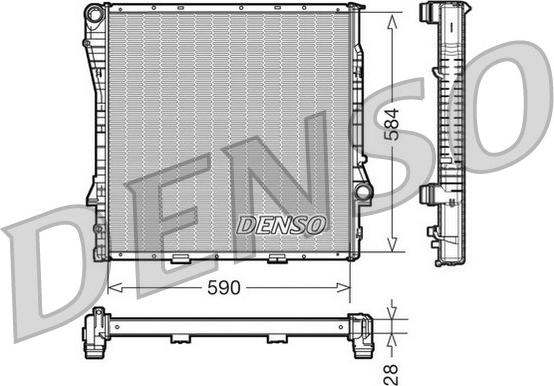 Denso DRM05115 - Радіатор, охолодження двигуна autocars.com.ua