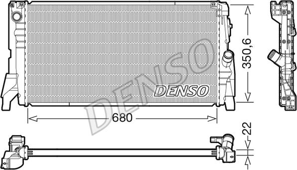Denso DRM05118 - Радіатор, охолодження двигуна autocars.com.ua