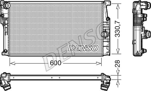 Denso DRM05120 - Радіатор, охолодження двигуна autocars.com.ua
