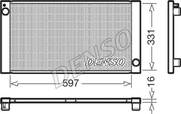 Denso DRM05121 - Радіатор, охолодження двигуна autocars.com.ua