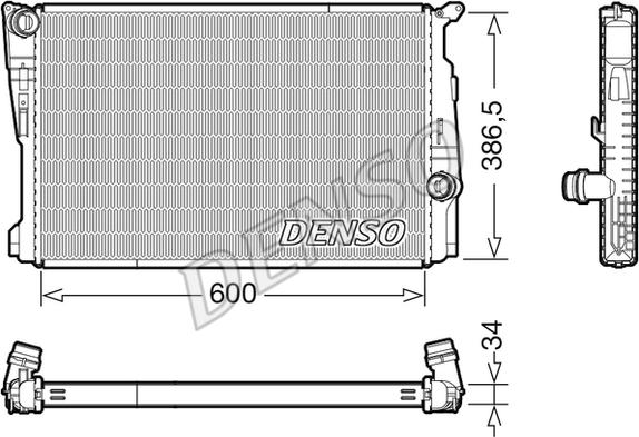 Denso DRM05122 - Радіатор, охолодження двигуна autocars.com.ua