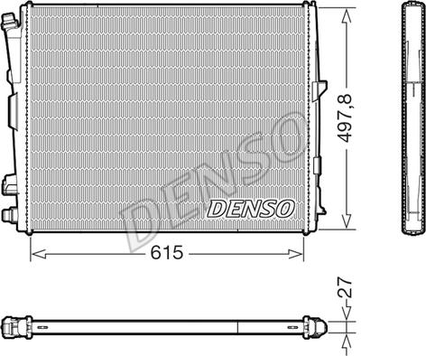 Denso DRM05123 - Радиатор, охлаждение двигателя avtokuzovplus.com.ua