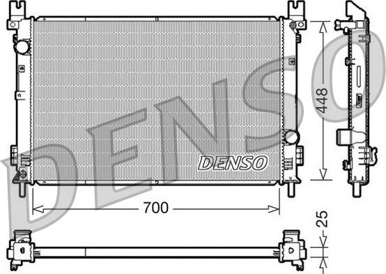 Denso DRM06001 - Радіатор, охолодження двигуна autocars.com.ua