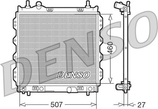 Denso DRM06005 - Радиатор, охлаждение двигателя avtokuzovplus.com.ua