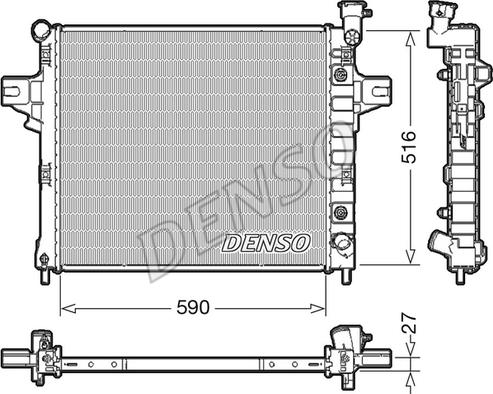 Denso DRM06031 - Радиатор, охлаждение двигателя avtokuzovplus.com.ua