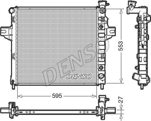 Denso DRM06032 - Радіатор, охолодження двигуна autocars.com.ua